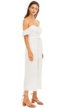 Keely Jumpsuit -Sun Gaia Dresses Shop ACP6431 WHITE TAUPE STRIPE 02