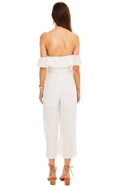Keely Jumpsuit -Sun Gaia Dresses Shop ACP6431 WHITE TAUPE STRIPE 03