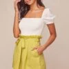 Pacific Pleated Shorts 2 Pacific Pleated Shorts -Sun Gaia Dresses Shop ACP7113 LEMON 4