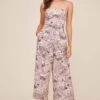 Kona Tropical Strapless Jumpsuit -Sun Gaia Dresses Shop ACP7128 BLOSSOM TROPICAL PRINT 1