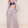 Aileen Wide Leg Plisse Pant -Sun Gaia Dresses Shop ACP7192 PEWTER 2