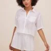 Evita Drawstring Shorts -Sun Gaia Dresses Shop ACP7203 WHITE 3