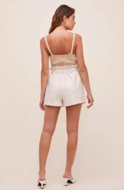 Petunia Faux Leather Shorts 13 Petunia Faux Leather Shorts -Sun Gaia Dresses Shop ACP7207 SAND 8