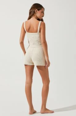 Sunday Morning Knit Shorts -Sun Gaia Dresses Shop ACP7217B NATURAL 4