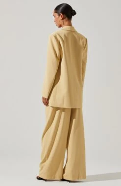 Boyfriend Criss Cross Pleated Wide Leg Pants 25 Boyfriend Criss Cross Pleated Wide Leg Pants -Sun Gaia Dresses Shop ACP7225 MAIZE 4