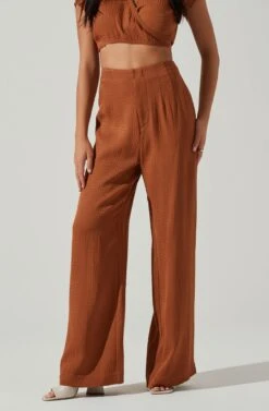 Sayla Wide Leg Pants -Sun Gaia Dresses Shop ACP7246TX CARAMEL 2