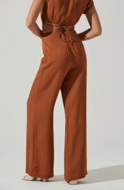 Sayla Wide Leg Pants -Sun Gaia Dresses Shop ACP7246TX CARAMEL 3