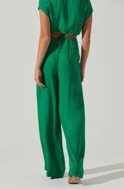 Sayla Wide Leg Pants -Sun Gaia Dresses Shop ACP7246TX GREEN 3