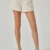 Amiah High Waist Shorts 2 Amiah High Waist Shorts -Sun Gaia Dresses Shop ACP7247T CREAM 1