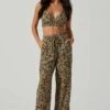 Femi Abstract Print Wide Leg Pants -Sun Gaia Dresses Shop ACP7252 BLACKGREENMULTI 1