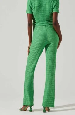 Zoey Seamed Split Hem Pants -Sun Gaia Dresses Shop ACP7253 GREEN 3