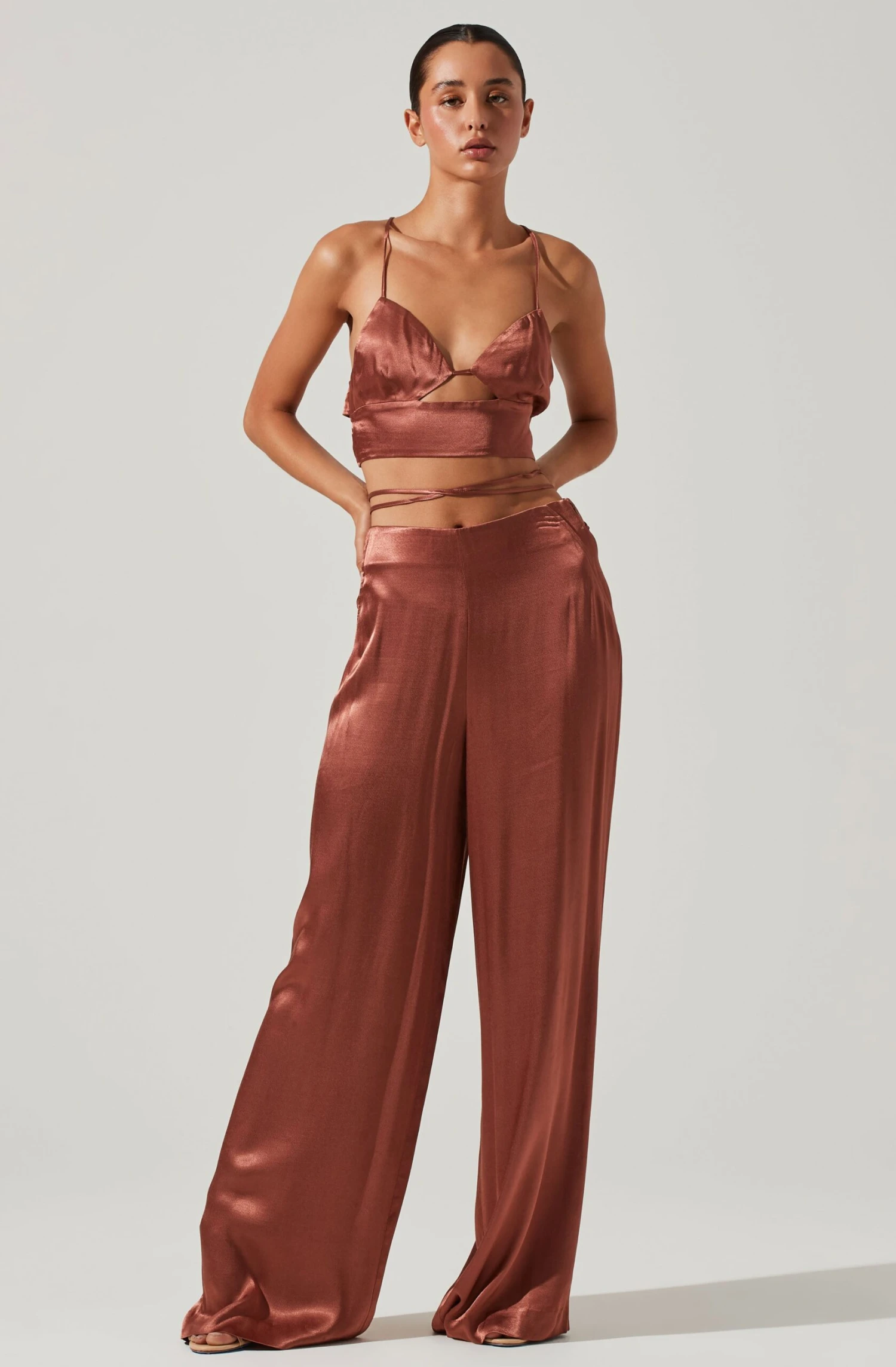 Amiah Satin Tie Waist Wide Leg Pants 3 Amiah Satin Tie Waist Wide Leg Pants