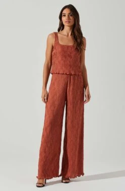 Janesa Wide Leg Pants 18 Janesa Wide Leg Pants -Sun Gaia Dresses Shop ACP7267 RUST 1