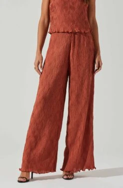 Janesa Wide Leg Pants 19 Janesa Wide Leg Pants -Sun Gaia Dresses Shop ACP7267 RUST 2
