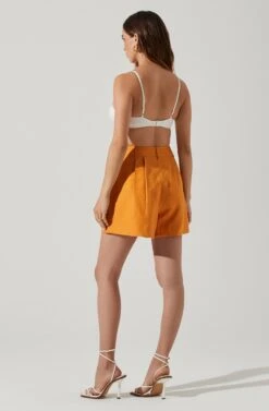 Jacinta High Waist Shorts -Sun Gaia Dresses Shop ACP7268 MUSTARD 4