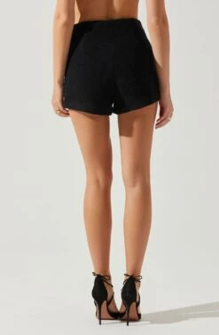 Rivka High Waist Shorts -Sun Gaia Dresses Shop ACP7274B BLACK 4