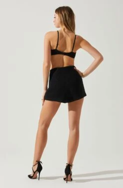 Rivka High Waist Shorts -Sun Gaia Dresses Shop ACP7274B BLACK 5