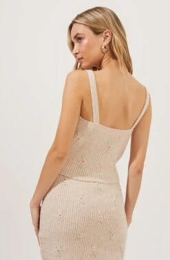 Tea Party Floral Embroidered Knit Mini Skirt 10 Tea Party Floral Embroidered Knit Mini Skirt -Sun Gaia Dresses Shop ACS7221 BLUSHFLOWER 6