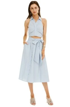 Shayla Midi Skirt -Sun Gaia Dresses Shop ACS8079 FRENCH BLUE 01