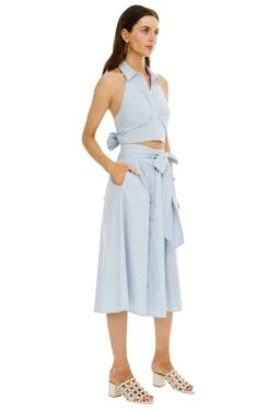 Shayla Midi Skirt -Sun Gaia Dresses Shop ACS8079 FRENCH BLUE 02