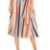 Shayla Midi Skirt 1 Shayla Midi Skirt -Sun Gaia Dresses Shop ACS8079 RED BLUE STRIPE 00