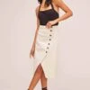 Eileen Midi Skirt -Sun Gaia Dresses Shop ACS9026 NATURAL 2A