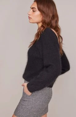 Trina Mini Skirt 9 Trina Mini Skirt -Sun Gaia Dresses Shop ACS9031 BLACK WHITE HOUNDSTOOTH 3A