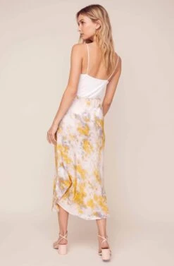 Nava Tie Dye Midi Skirt 14 Nava Tie Dye Midi Skirt -Sun Gaia Dresses Shop ACS9045C LEMON PINK TIE DYE 9