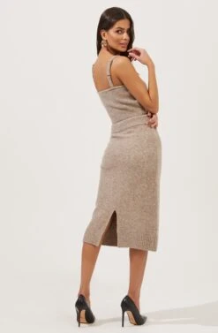 Belmont Knit Midi Skirt 12 Belmont Knit Midi Skirt -Sun Gaia Dresses Shop ACS9063 TAUPEGREYMARL 2