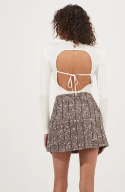 Christa Plaid Mini Skirt 12 Christa Plaid Mini Skirt -Sun Gaia Dresses Shop ACS9073C BROWNMULTI 6