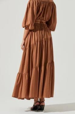 Balboa Tiered Maxi Skirt -Sun Gaia Dresses Shop ACS9080 BROWN 4 1abd1f80 b6f6 48d1 ad33 ee8e8a184d0b