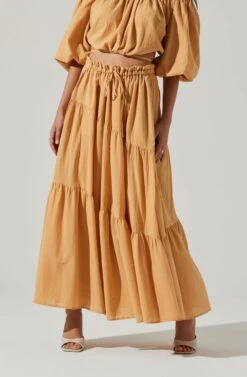 Balboa Tiered Maxi Skirt -Sun Gaia Dresses Shop ACS9080 GOLDEN 3 0c49d8a6 d526 45b0 9d16 eecc8b849ebf