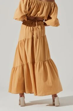 Balboa Tiered Maxi Skirt -Sun Gaia Dresses Shop ACS9080 GOLDEN 5 9c99b924 8cd7 4de2 8340 43c334297429