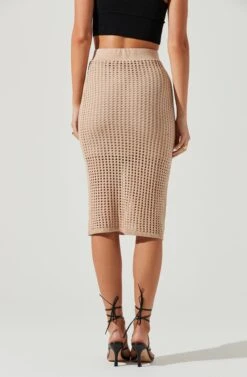 Halsey Crochet Midi Skirt -Sun Gaia Dresses Shop ACS9084 NATURAL 5