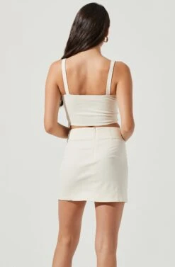 Monet Double Slit Mini Skirt 18 Monet Double Slit Mini Skirt -Sun Gaia Dresses Shop ACS9093B CREAM 5 82eb7665 c32a 4a58 8c4b 55a861dac1e5