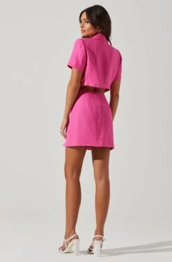 Covina Mini Skirt 11 Covina Mini Skirt -Sun Gaia Dresses Shop ACS9096L PINK 5