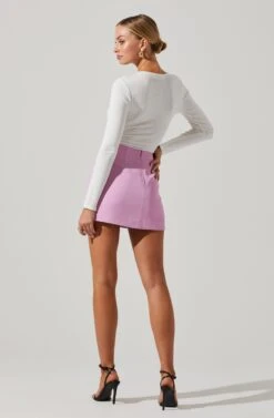Laudine Mini Skirt -Sun Gaia Dresses Shop ACS9110 PINK 6