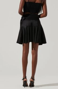 Ellery Ruffle Mini Skirt -Sun Gaia Dresses Shop ACS9122 BLACK 3