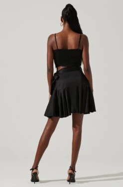 Ellery Ruffle Mini Skirt -Sun Gaia Dresses Shop ACS9122 BLACK 4