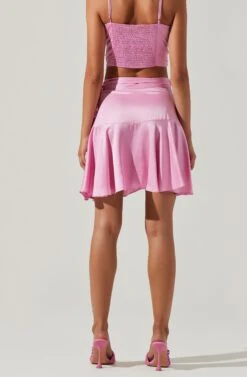 Ellery Ruffle Mini Skirt -Sun Gaia Dresses Shop ACS9122 PINK 3