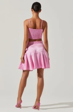 Ellery Ruffle Mini Skirt -Sun Gaia Dresses Shop ACS9122 PINK 4
