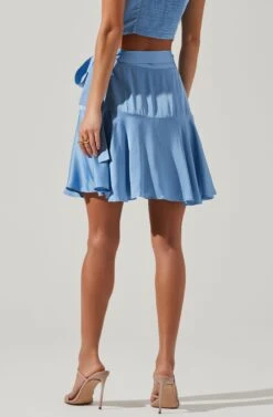 Ellery Ruffle Mini Skirt -Sun Gaia Dresses Shop ACS9122 SKYBLUE 4