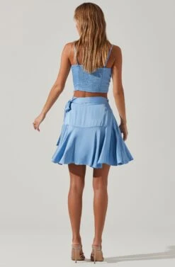 Ellery Ruffle Mini Skirt -Sun Gaia Dresses Shop ACS9122 SKYBLUE 5