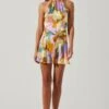 Dara Floral Mini Skirt 1 Dara Floral Mini Skirt -Sun Gaia Dresses Shop ACS9128 LIMERUSTFLORAL 1