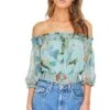 Lucy Off Shoulder Bodysuit 1 Lucy Off Shoulder Bodysuit -Sun Gaia Dresses Shop ACT13390 SAGE MULTI FLORAL 00