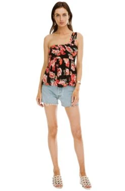 Brielle Top 15 Brielle Top -Sun Gaia Dresses Shop ACT13608 BLACK MULTI FLORAL 01