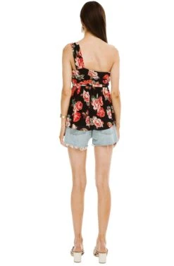 Brielle Top 17 Brielle Top -Sun Gaia Dresses Shop ACT13608 BLACK MULTI FLORAL 03