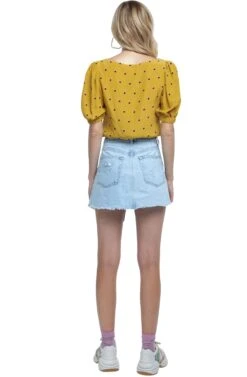 Drew Polka Dot Crop Top 11 Drew Polka Dot Crop Top -Sun Gaia Dresses Shop ACT15306 MUSTARD DOT 3