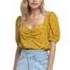 Drew Polka Dot Crop Top -Sun Gaia Dresses Shop ACT15306 MUSTARD DOT 5
