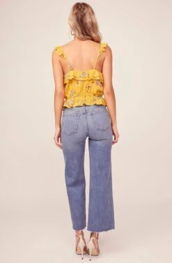 Donna Floral Top -Sun Gaia Dresses Shop ACT15395B MARIGOLD MULTI FLORAL 4